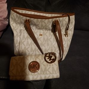 Michael Kors hand bag and wallet